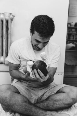 Man and baby
